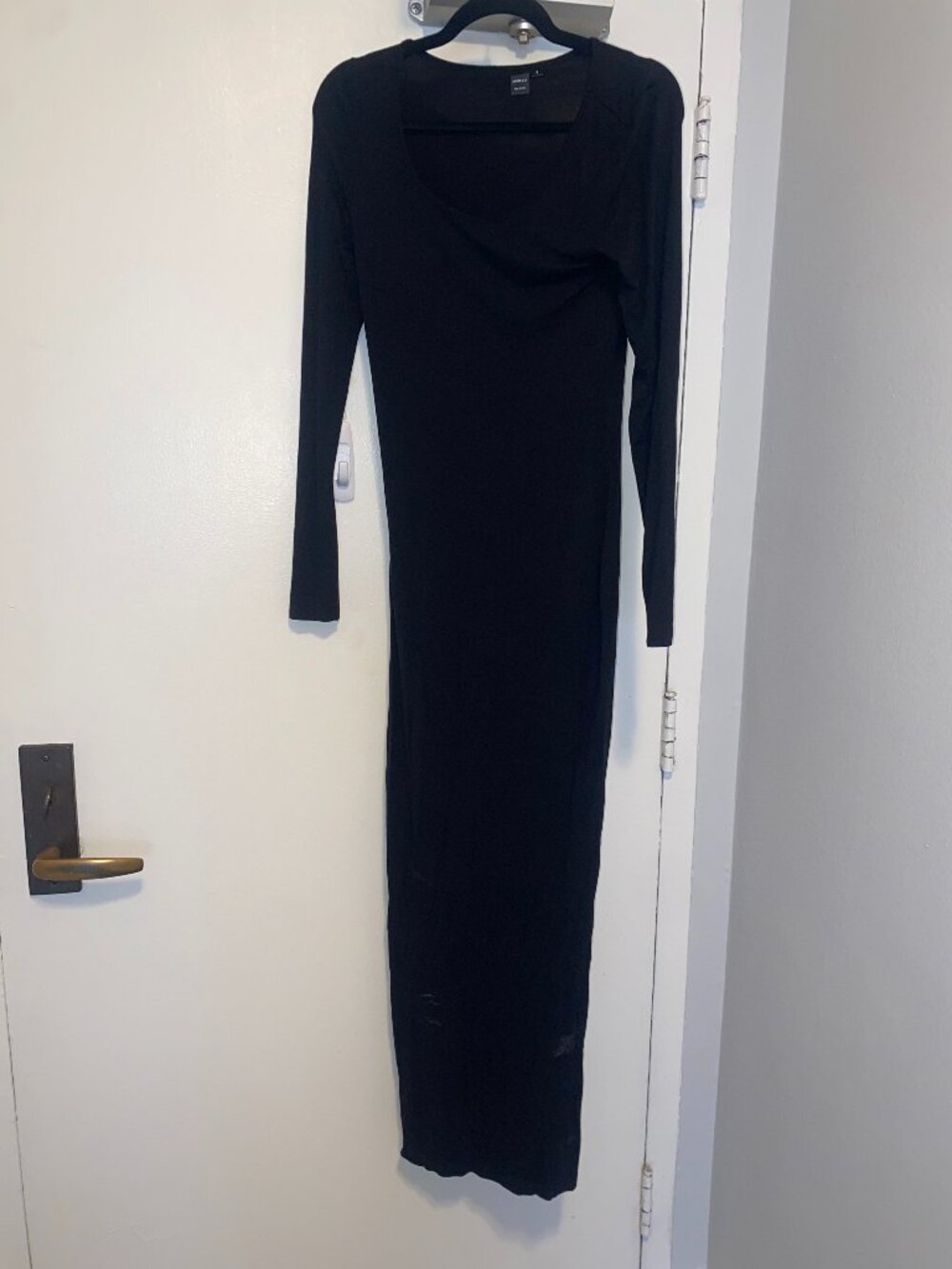 SHEIN SXY Black Long Sleeve Bodycon Maxi Dress